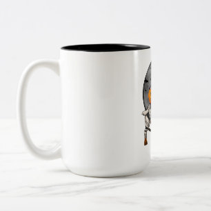 Happy Halloweenie Dachshund Mummy Dog Two-Tone Coffee Mug