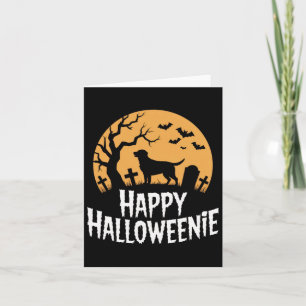 Happy Halloweenie Dog Lovers Spooky Vibes Hallowee Card