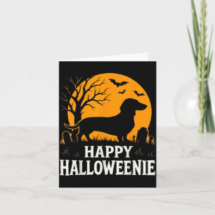 Happy Halloweenie Funny Dachshund Dog Halloween Card