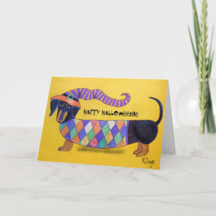 Happy Halloweenie - Funny Halloween Dachshund Card