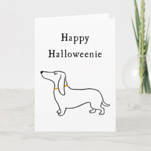 Happy Halloweenie Halloween dachshund Greeting Car Card