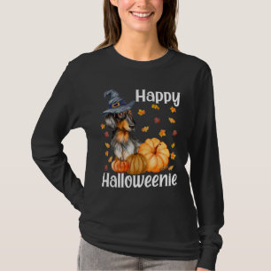 Happy Halloweenie Halloween Dachshund Witch Wiener T-Shirt