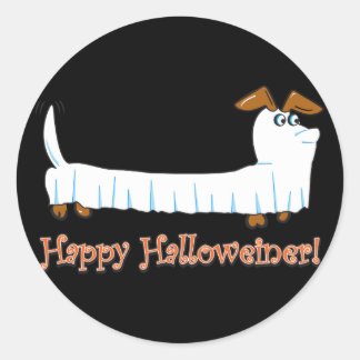 Happy-Halloweiner Classic Round Sticker