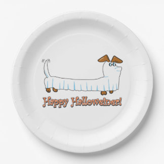 Happy Halloweiner Dachshund Paper Plate