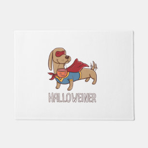 Happy Halloweiner Dachshund Sausage Weiner Dog Hal Doormat