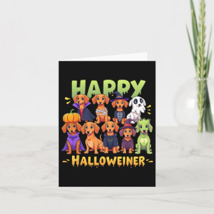 Happy Halloweiner Dog Owners Funny Halloween Dog L Card