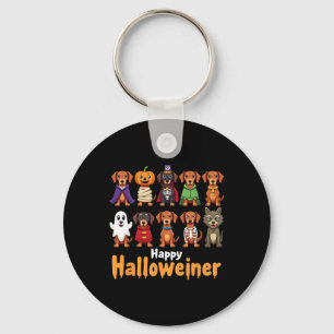Happy Halloweiner Funny Halloween Dog Lovers Dog O Key Ring