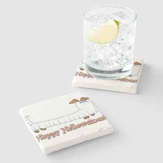 Happy-Halloweiner Stone Coaster