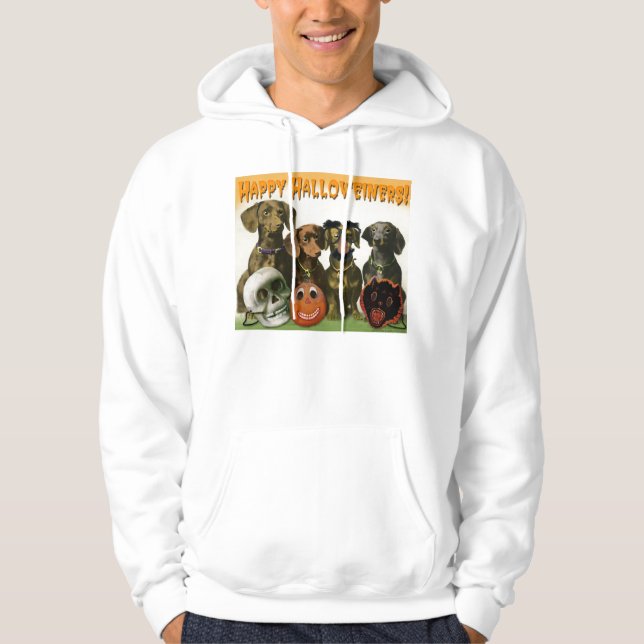 Happy Halloweiners - Dachshund Halloween Hoodie (Front)