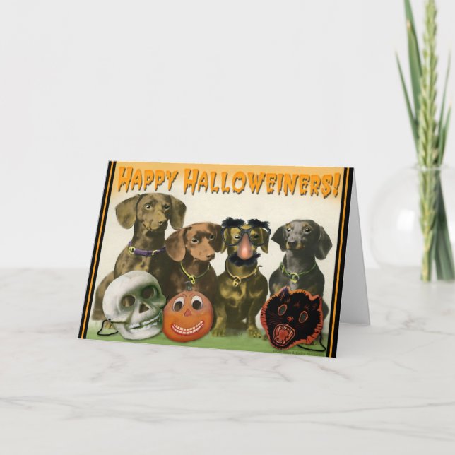 Happy Halloweiners Greeting Card (Front)