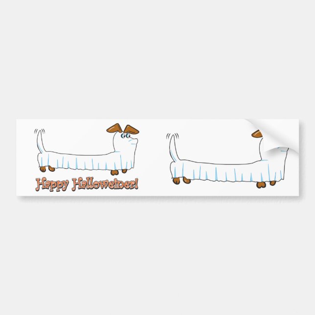 Happy Hallowiener Bumper Sticker (Front)