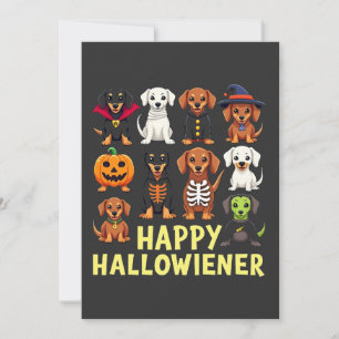 Happy Hallowiener Spooky Halloween Dog Weiner  Save The Date