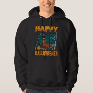 Happy Hallowiener Wiener Dachshund Halloween Costu Hoodie