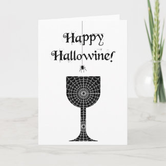Happy Hallowine  Halloween Card