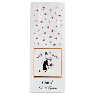Happy Hallowine! Halloween Punny Wine Gift Bag