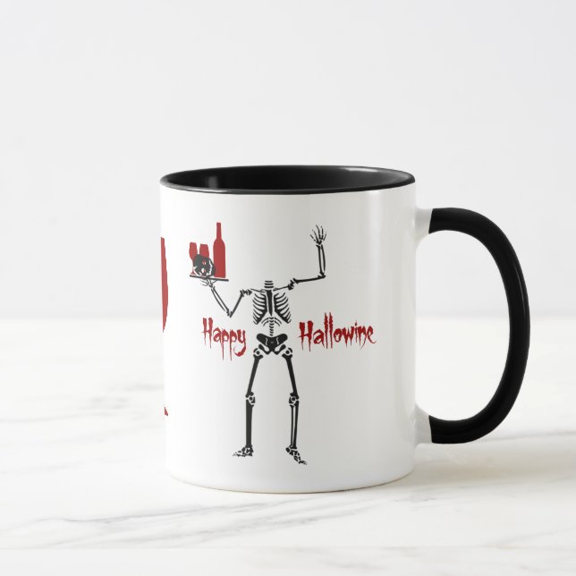 Happy Hallowine Headless Skeleton Mug (Right)