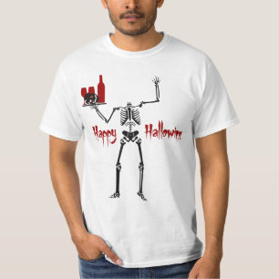 Happy Hallowine Headless Skeleton T-Shirt