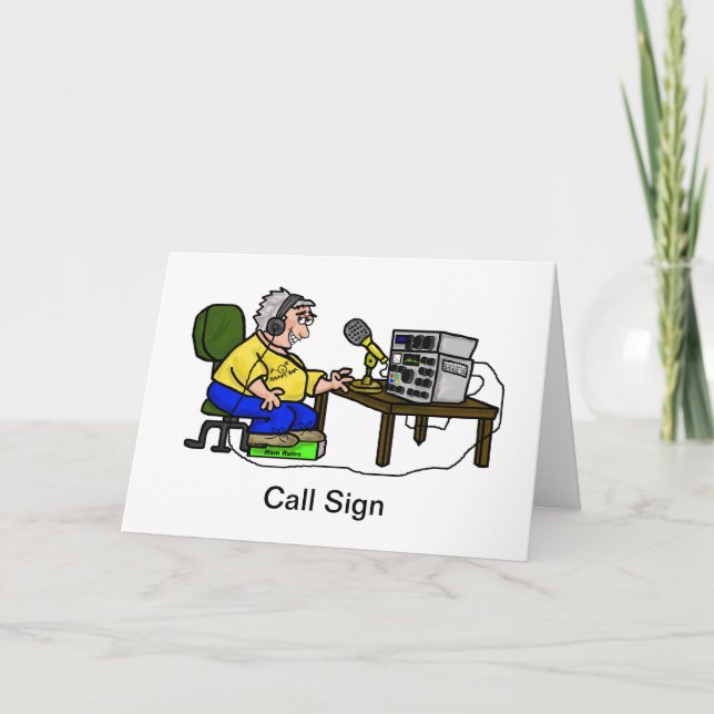 Happy Ham Operator Greeting Card  Customise It! (Front)