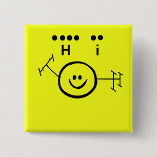 Happy Ham Yellow Morse Code "Hi" Button