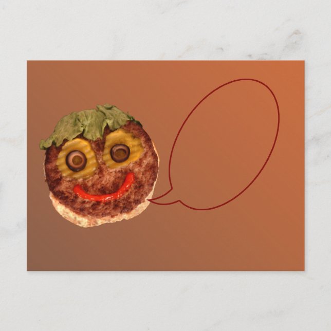 Happy Hamburger Postcard (Front)