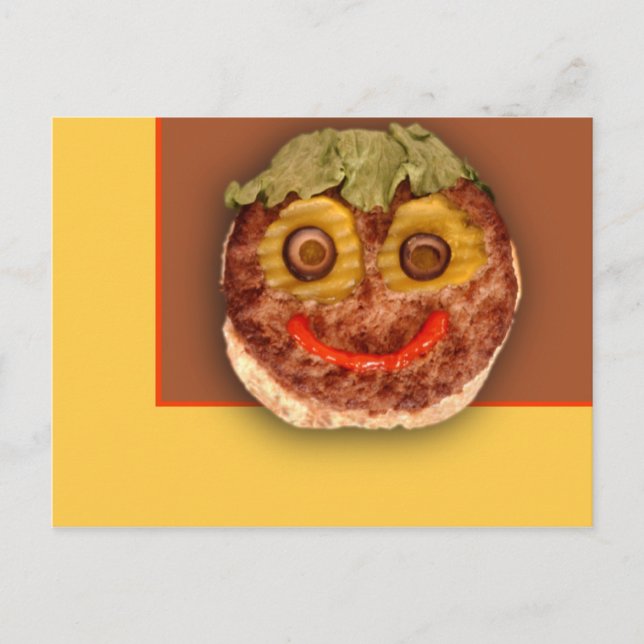 Happy Hamburger Postcard (Front)