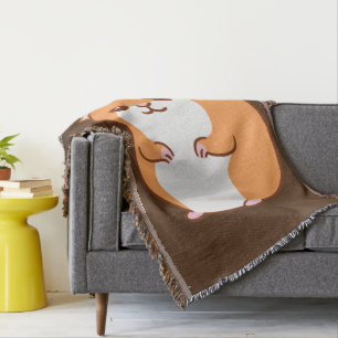 Happy Hamster Throw Blanket