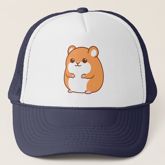Happy Hamster Trucker Hat (Front)