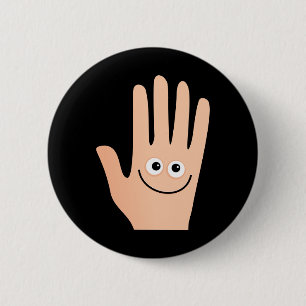 Happy Hand 6 Cm Round Badge