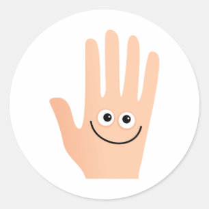 Happy Hand Classic Round Sticker