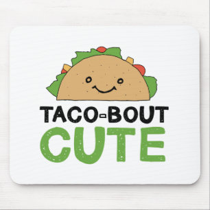 Happy Hand Drawn Taco-bout Cute Design Mouse Mat