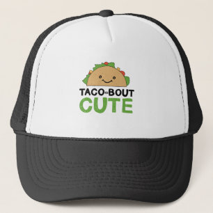 Happy Hand Drawn Taco-bout Cute Design Trucker Hat