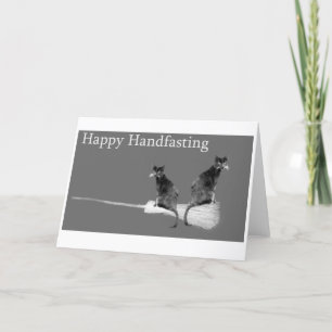 Happy Handfasting! Love Cats pagan wedding card