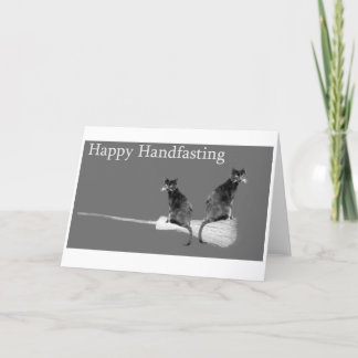 Happy Handfasting! Love Cats pagan wedding card