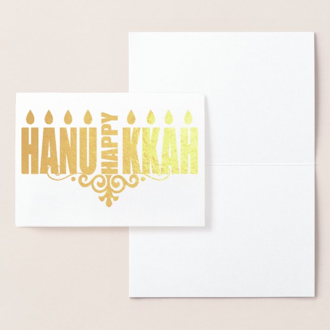 Happy Hannukah Foil Card (Display)