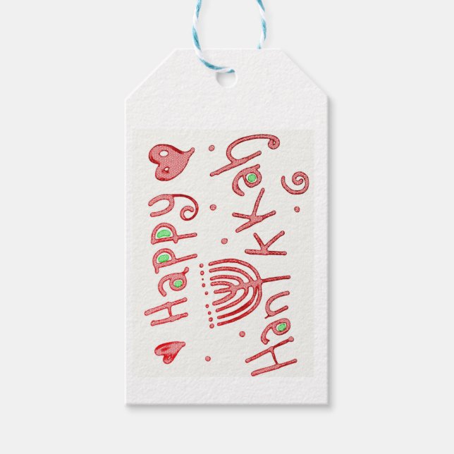 Happy Hannukah Gift Tags (Front)