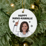 Happy Hanu-Kamala Ceramic Tree Decoration<br><div class="desc">Kamala Harris Political Apparel,  Political T-shirts,  Political Bumper Stickers,  Political Buttons,  Political Pins,  Political Cards,  Political Mugs,  Political Posters,  Political Signs and More!. Shop PolitiClothes.com - The Trendiest Political Apparel Online 

SHOP ONLINE AT: http://www.Politiclothes.com 
On Facebook: http://www.facebook.com/politiclothes 
On Twitter: http://www.twitter.com/politiclothes
On Instagram: http://www.instagram.com/politiclothes</div>