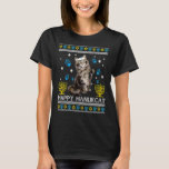 Happy Hanukcat Ugly Hanukkah Sweater Maine Coon Ca<br><div class="desc">Happy Hanukcat Ugly Hanukkah Sweater Maine Coon Cat Jewish</div>