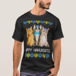 Happy Hanukcats Jewish Cat  Hanukkah Kids Women T-Shirt<br><div class="desc">Happy Hanukcats Jewish Cat  Hanukkah Kids Women</div>