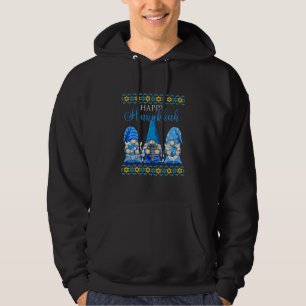 Happy Hanukkah 2021 Gnome Funny Cute Gnome Hanukka Hoodie