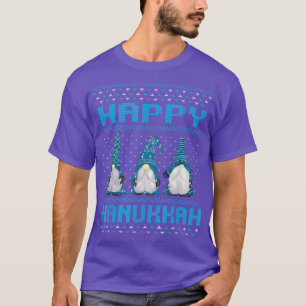 Happy-Hanukkah 2021 Gnome-Menorah Dreidel 'Ugly Ch T-Shirt