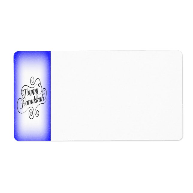 Happy Hanukkah 2-tone Blue White Background (Front)