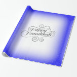 Happy Hanukkah 2-tone Blue White Background Wrapping Paper<br><div class="desc">Wishing you a joyous Hanukkah with a vibrant blue and white two-tone background to celebrate the festival of lights!</div>