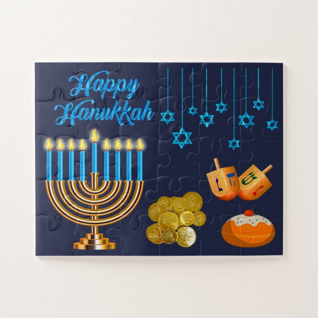Happy Hanukkah 30 pieces Jigsaw Puzzle (Horizontal)