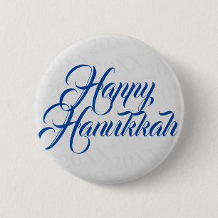 Happy Hanukkah 6 Cm Round Badge
