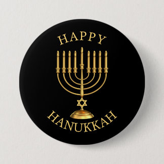 Happy Hanukkah 7.5 Cm Round Badge
