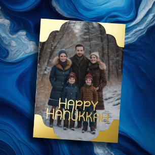 Happy Hanukkah and Your Photo Foil Holiday Card
