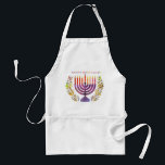 Happy Hanukkah Apron<br><div class="desc">This cute Hanukkah pattern is an eye-catcher! It's a fun and funky way to dress up decor,  gifts,  apparel,  and household items for the occasion. Check out my store for more pattern items and gift ideas,  or combine items to create an interesting gift package!</div>