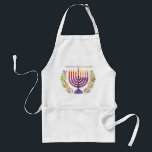 Happy Hanukkah Apron<br><div class="desc">This cute Hanukkah pattern is an eye-catcher! It's a fun and funky way to dress up decor, gifts, apparel, and household items for the occasion. Check out my store for more pattern items and gift ideas, or combine items to create an interesting gift package!</div>