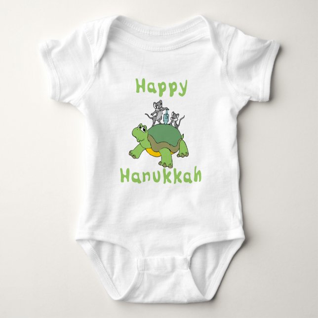 Happy Hanukkah Baby Bodysuit (Front)