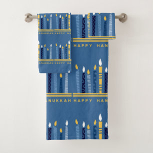 Happy Hanukkah Bath Towel Set